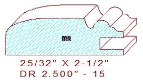 Cabinet Door Moulding 2-1/2" - 15