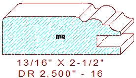 Cabinet Door Moulding 2-1/2" - 16 Cabinet Door Moulding 2-1/2" - 16