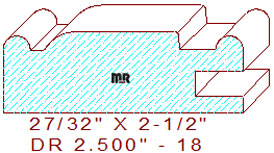 Cabinet Door Moulding 2-1/2" - 18 Cabinet Door Moulding 2-1/2" - 18