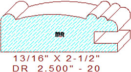 Cabinet Door Moulding 2-1/2" - 20 Cabinet Door Moulding 2-1/2" - 20