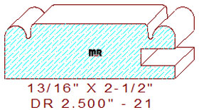Cabinet Door Moulding 2-1/2" - 21 Cabinet Door Moulding 2-1/2" - 21