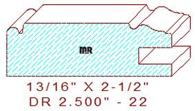 Cabinet Door Moulding 2-1/2" - 22 Cabinet Door Moulding 2-1/2" - 22