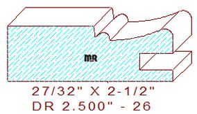 Cabinet Door Moulding 2-1/2" - 26 Cabinet Door Moulding 2-1/2" - 26
