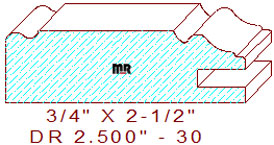 Cabinet Door Moulding 2-1/2" - 30 Cabinet Door Moulding 2-1/2" - 30
