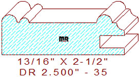 Cabinet Door Moulding 2-1/2" - 35