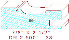 Cabinet Door Moulding 2-1/2" - 38 Cabinet Door Moulding 2-1/2" - 38