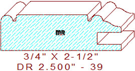 Cabinet Door Moulding 2-1/2" - 39 Cabinet Door Moulding 2-1/2" - 39