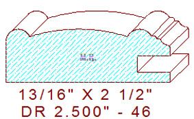 Cabinet Door Moulding 2-1/2" - 46