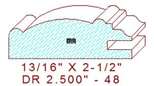 Cabinet Door Moulding 2-1/2" - 48 Cabinet Door Moulding 2-1/2" - 48