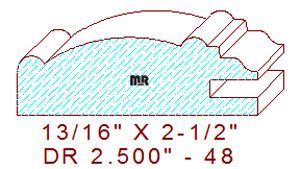 Cabinet Door Moulding 2-1/2" - 48