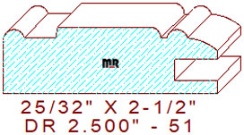Cabinet Door Moulding 2-1/2" - 51 Cabinet Door Moulding 2-1/2" - 51