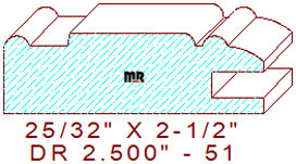 Cabinet Door Moulding 2-1/2" - 51