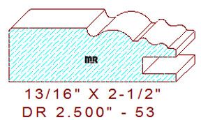 Cabinet Door Moulding 2-1/2" - 53