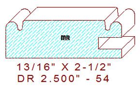 Cabinet Door Moulding 2-1/2" - 54 Cabinet Door Moulding 2-1/2" - 54