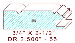 Cabinet Door Moulding 2-1/2" - 55 