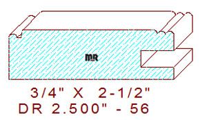 Cabinet Door Moulding 2-1/2" - 56 Cabinet Door Moulding 2-1/2" - 56