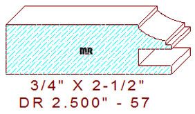 Cabinet Door Moulding 2-1/2" - 57 Cabinet Door Moulding 2-1/2" - 57