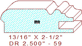 Cabinet Door Moulding 2-1/2" - 59 Cabinet Door Moulding 2-1/2" - 59