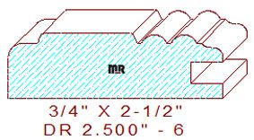 Cabinet Door Moulding 2-1/2" - 6 Cabinet Door Moulding 2-1/2" - 6