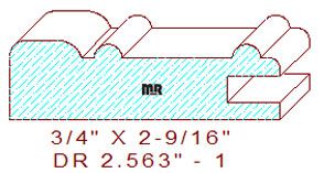 Cabinet Door Moulding 2-9/16" - 1 Cabinet Door Moulding 2-9/16" - 1