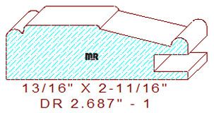 Cabinet Door Moulding 2-11/16" - 1 Cabinet Door Moulding 2-11/16" - 1