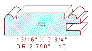 Cabinet Door Moulding 2-3/4" - 13 Cabinet Door Moulding 2-3/4" - 13
