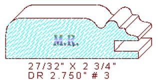 Cabinet Door Moulding 2-3/4" - 3 Cabinet Door Moulding 2-3/4" - 3
