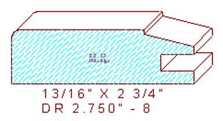 Cabinet Door Moulding 2-3/4" - 8 Cabinet Door Moulding 2-3/4" - 8