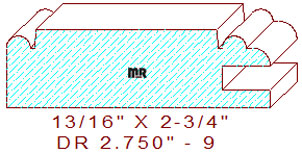 Cabinet Door Moulding 2-3/4" - 9 Cabinet Door Moulding 2-3/4" - 9