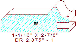 Cabinet Door Moulding 2-7/8" - 1 Cabinet Door Moulding 2-7/8" - 1