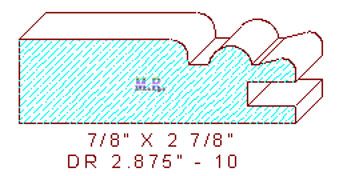 Cabinet Door Moulding 2-7/8" - 10 Cabinet Door Moulding 2-7/8" - 10