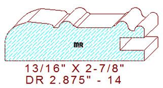 Cabinet Door Moulding 2-7/8" - 14 Cabinet Door Moulding 2-7/8" - 14
