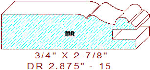 Cabinet Door Moulding 2-7/8" - 15