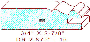 Cabinet Door Stile/Rail 2-7/8" - 15