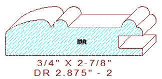 Cabinet Door Moulding 2-7/8" - 2 Cabinet Door Moulding 2-7/8" - 2