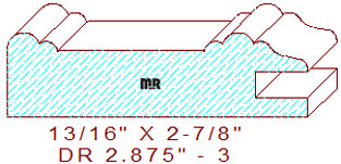 Cabinet Door Moulding 2-7/8" - 3 Cabinet Door Moulding 2-7/8" - 3
