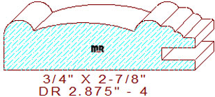 Cabinet Door Moulding 2-7/8" - 4 Cabinet Door Moulding 2-7/8" - 4