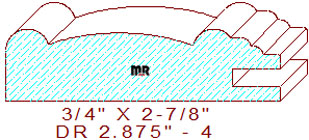 Cabinet Door Moulding 2-7/8" - 4