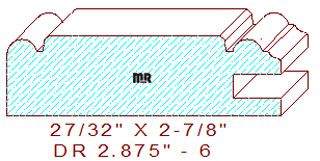 Cabinet Door Moulding 2-7/8" - 6