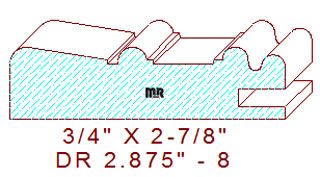 Cabinet Door Moulding 2-7/8" - 8 Cabinet Door Moulding 2-7/8" - 8