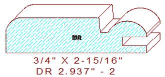 Cabinet Door Moulding 2-15/16" - 2 Cabinet Door Moulding 2-15/16" - 2