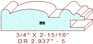 Cabinet Door Moulding 2-15/16" - 5 Cabinet Door Moulding 2-15/16" - 5