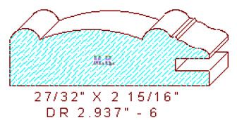 Cabinet Door Moulding 2-15/16" - 6