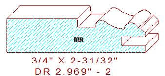 Cabinet Door Stile/Rail 2-31/32" - 2 Cabinet Door Stile/Rail 2-31/32" - 2
