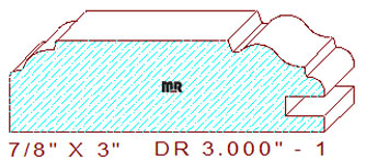 Cabinet Door Moulding 3" - 1 Cabinet Door Moulding 3" - 1