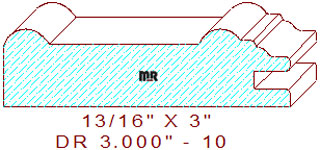 Cabinet Door Moulding 3" - 10 Cabinet Door Moulding 3" - 10