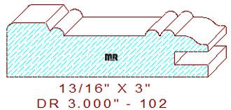 Cabinet Door Moulding 3" - 102 Cabinet Door Moulding 3" - 102