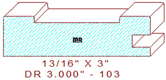 Cabinet Door Moulding 3" - 103 Cabinet Door Moulding 3" - 103