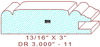 Cabinet Door Moulding 3" - 11 Cabinet Door Moulding 3" - 11