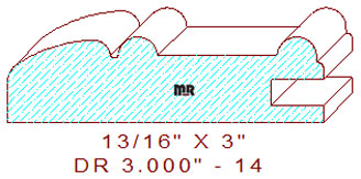 Cabinet Door Moulding 3" - 14 Cabinet Door Moulding 3" - 14